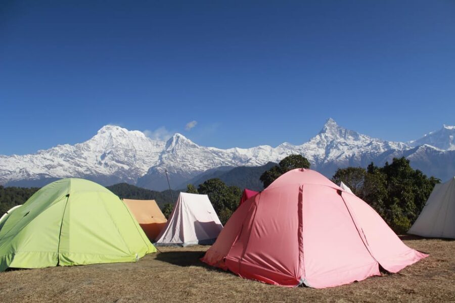 Pokhara: One night camping, campfire stay at Australian camp - Trek through green forest, terraces, and Gurung villages