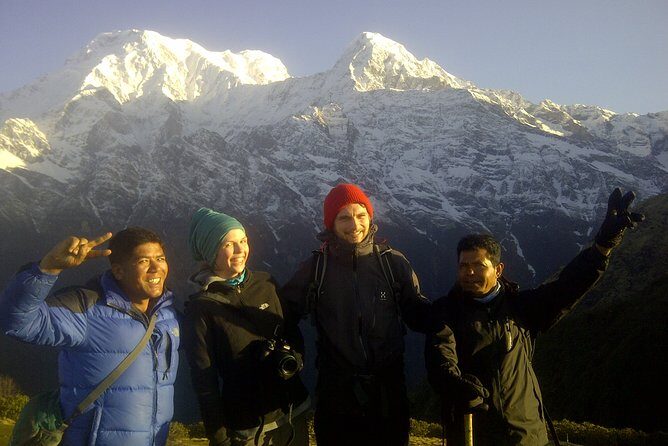 Scenic Adventure: Group Joining 2-Day Poon Hill Trek Tour - Day Two at 4am: Poon Hill sunrise over the Annapurna range